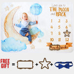 The Balloon Baby Milestone Blanket – Personalized Photo Prop & Gift