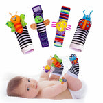 Baby Wrist Rattles & Foot Finder Socks | Soft Developmental Toys for Infants