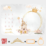 The Princesses Baby Milestone Blanket – Personalized Photo Prop & Gift
