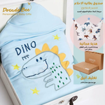 بطانية أطفال قطن تصميم ديناصور أزرق - هدايا مواليد أولاد Dorado Bee.