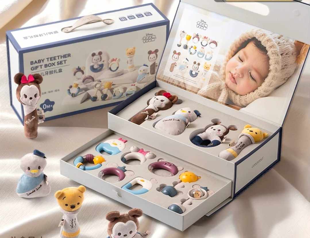 Luxury Baby Teething Gift Box – Elegant & Soothing Essentials for