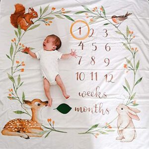 woodland baby milestone blanket It is forbidden to photograph the child's age stages