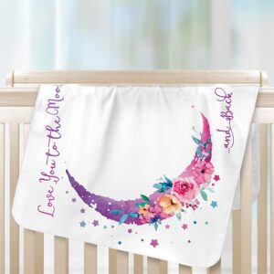 love you to the moon baby milestone blanket حرام تصوير المراحل العمرية للبيبي