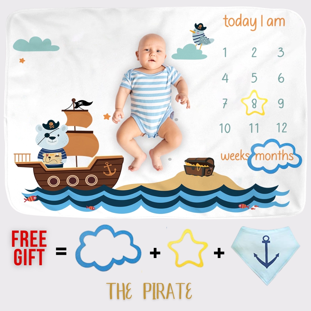 baby milestone blanket the pirates design in jordan حرامات تصوير المراحل العمرية تصميم البحار