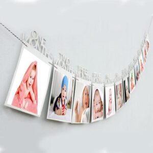 baby first birthday photo rope banner